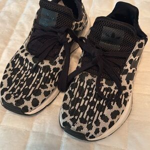 Adidas‎ Black and Cream Animal Print Sneakers